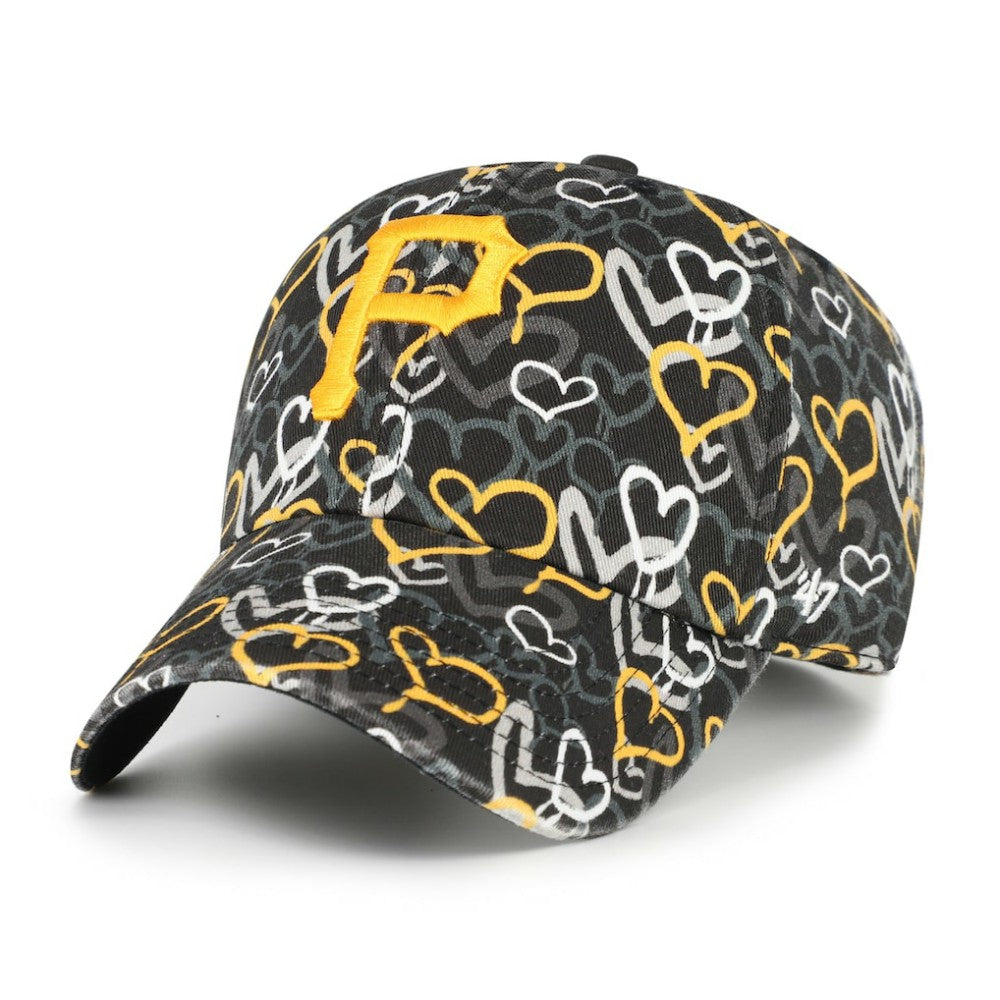 Pittsburgh Pirates '47 Girls Youth Mural Clean Up Adjustable Hat - Black Hats