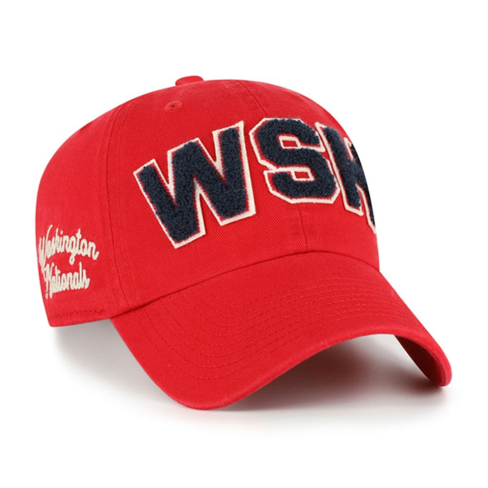 Washington Nationals '47 Women's Zoey Clean Up Adjustable Hat - Red Hats