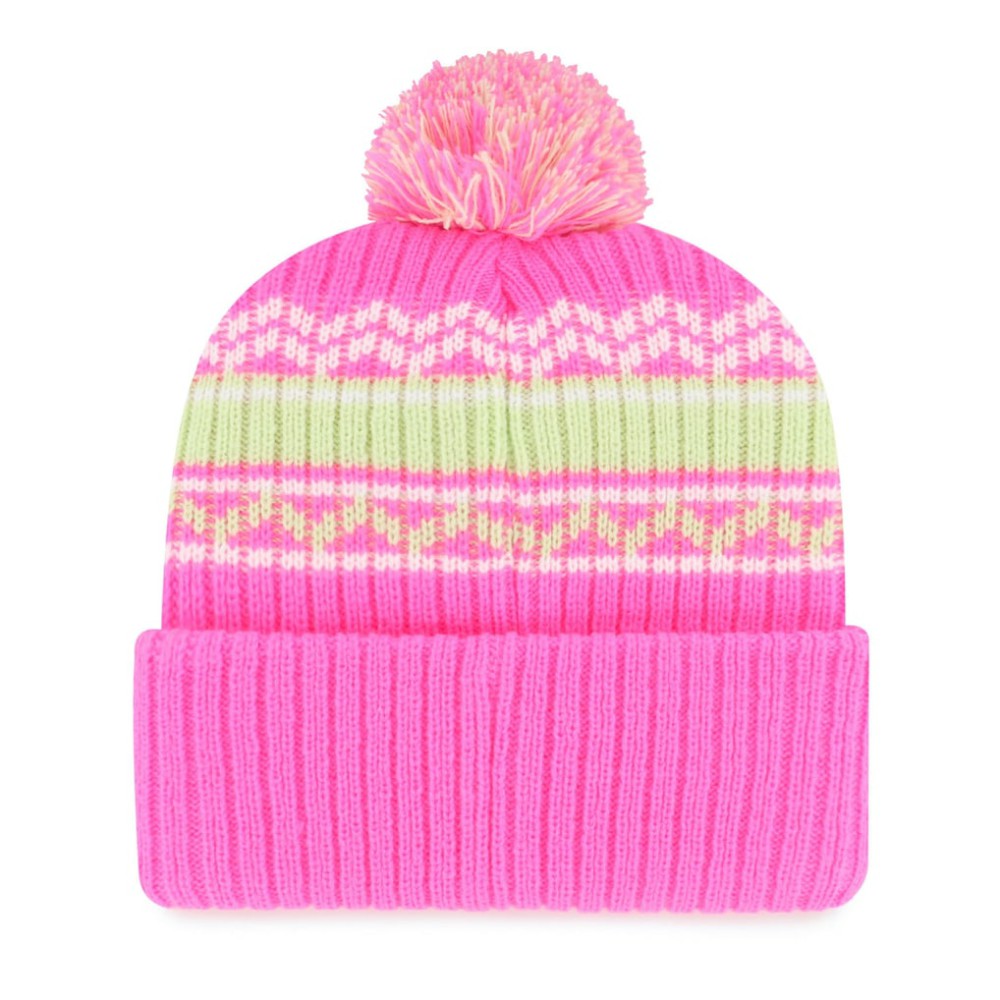 Boston Red Sox '47 Youth Polar Vortex Cuffed Knit Hat with Pom - Pink Hats