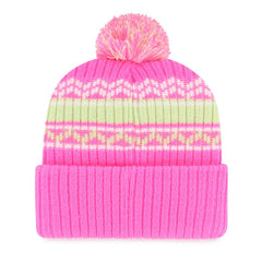Boston Red Sox '47 Youth Polar Vortex Cuffed Knit Hat with Pom - Pink Hats