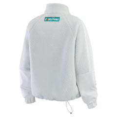 Miami Dolphins WEAR by Erin Andrews Women's Polar Fleece Half-Zip Jacket White