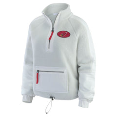 Arizona Cardinals WEAR by Erin Andrews Women's Polar Fleece Half-Zip Jacket White