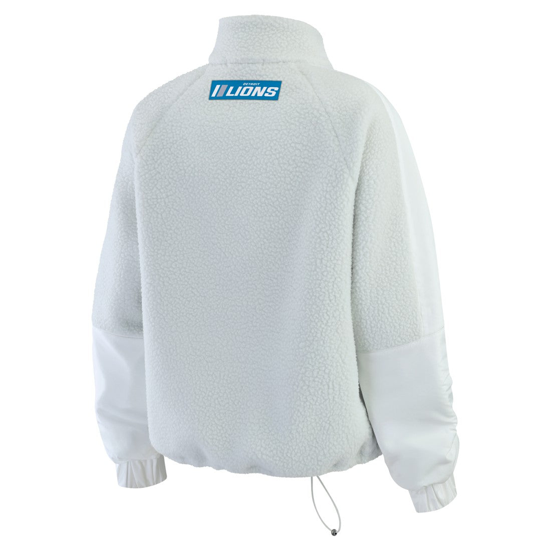Detroit Lions WEAR by Erin Andrews Women's Polar Fleece Half-Zip Jacket White