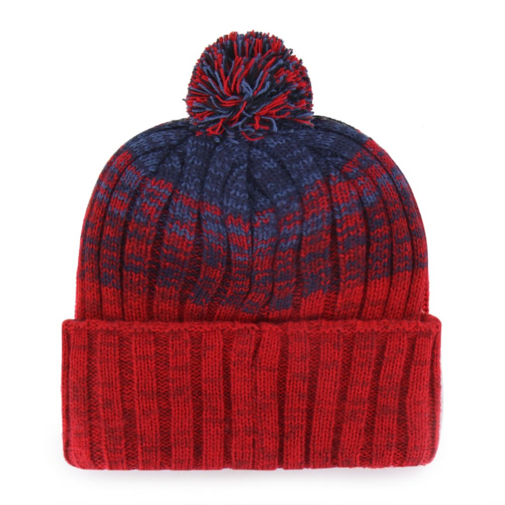 Washington Nationals '47 Cascade Cuffed Knit Hat with Pom - Red Hats