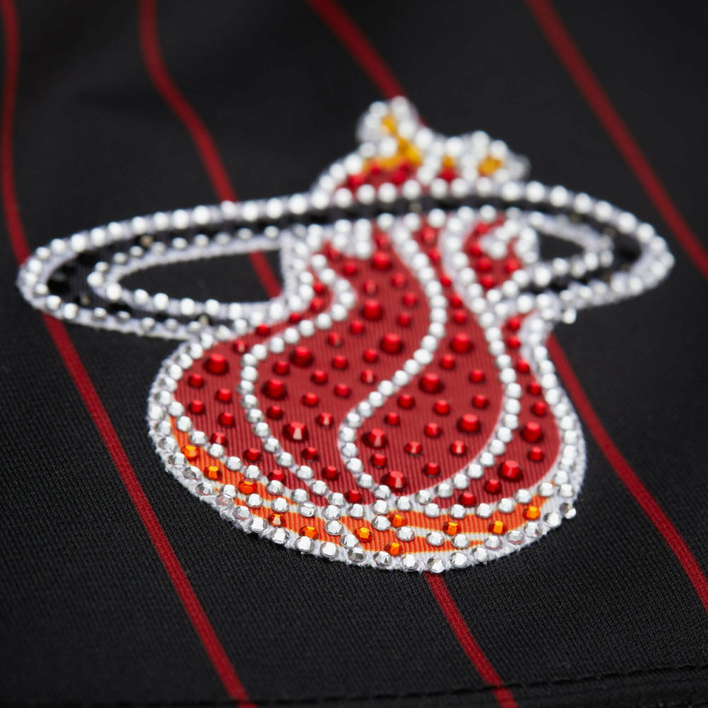 Dwyane Wade Miami Heat x DANNIJO Women's Cropped Football Fashion Jersey Black