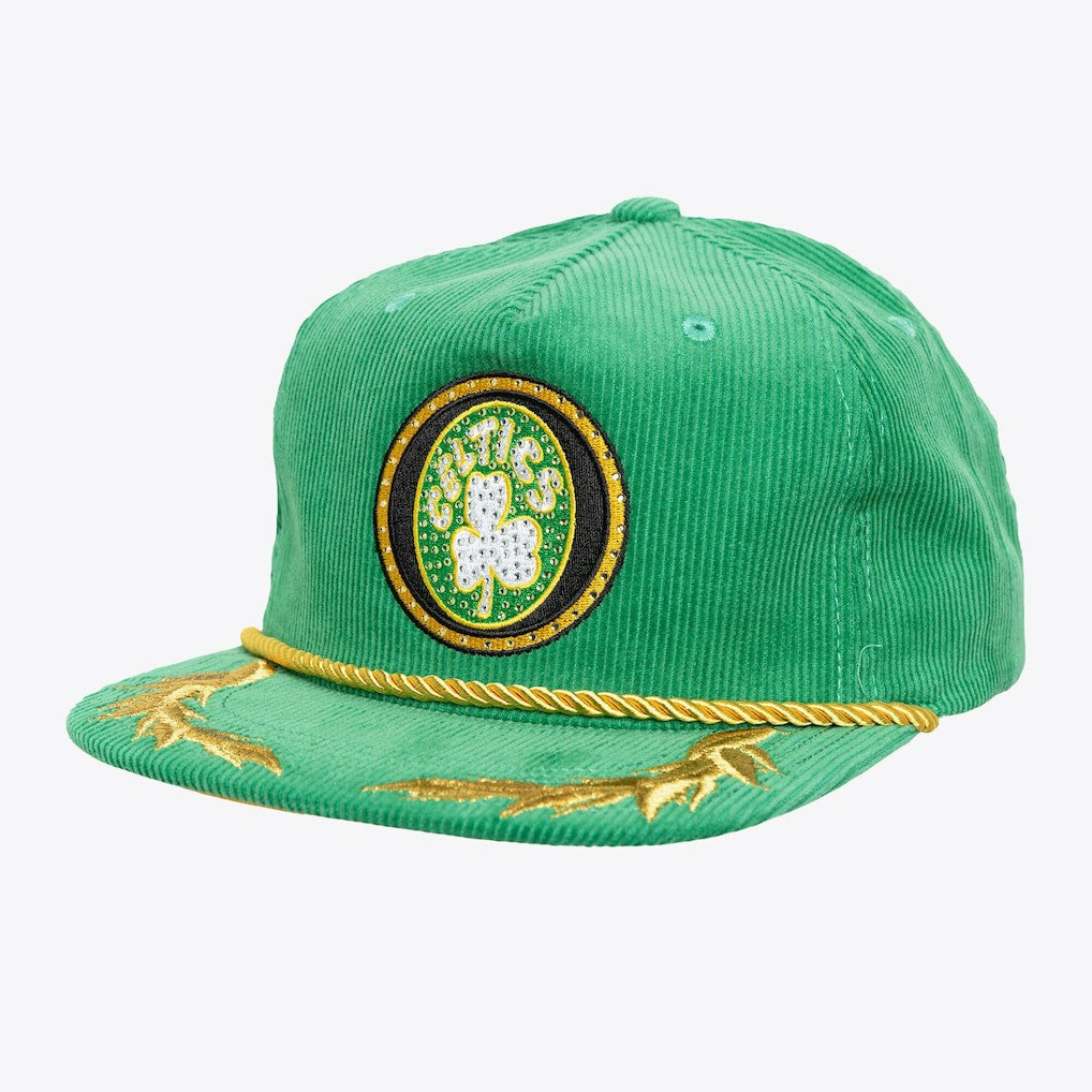 Boston Celtics x DANNIJO Women's Deadstock Cord Snapback Hat Kelly Green