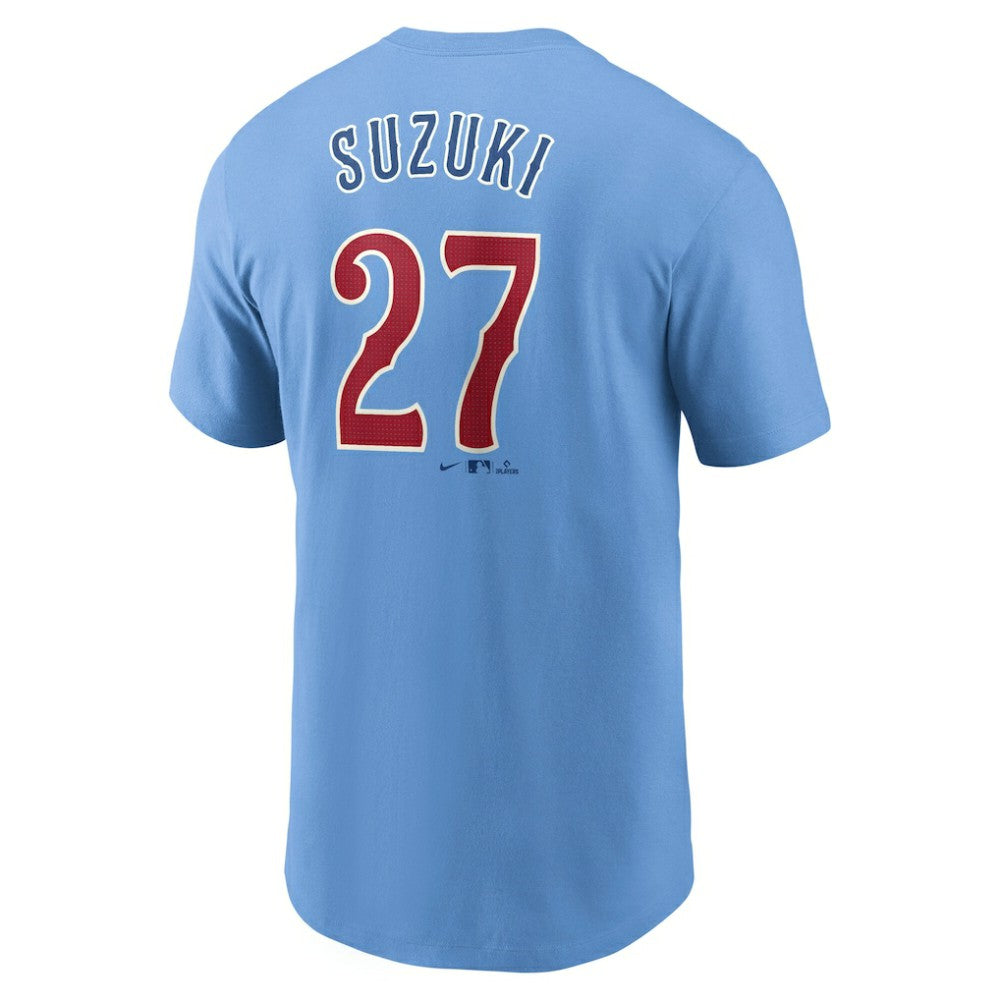 Seiya Suzuki Chicago Cubs Nike  Fuse Name & Number T-Shirt - Baby Blue T-shirts
