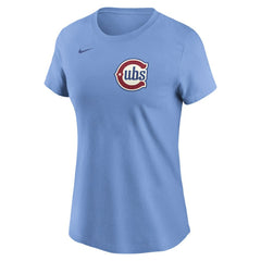 Seiya Suzuki Chicago Cubs Nike Women's Cooperstown Collection Fuse Name & Number T-Shirt - Light Blue T-shirts