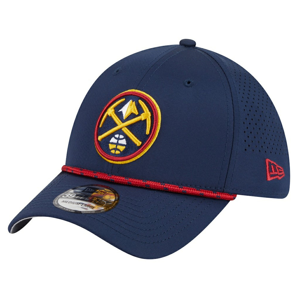 Denver Nuggets Featherweight Poly Rope Flex 39Thirty Hat Navy