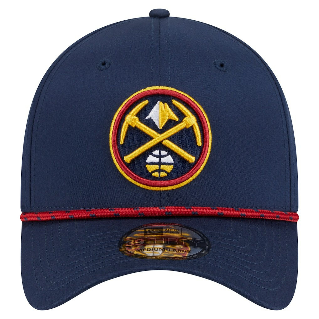 Denver Nuggets Featherweight Poly Rope Flex 39Thirty Hat Navy