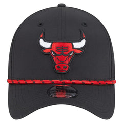 Chicago Bulls Featherweight Poly Rope Flex 39Thirty Hat Black