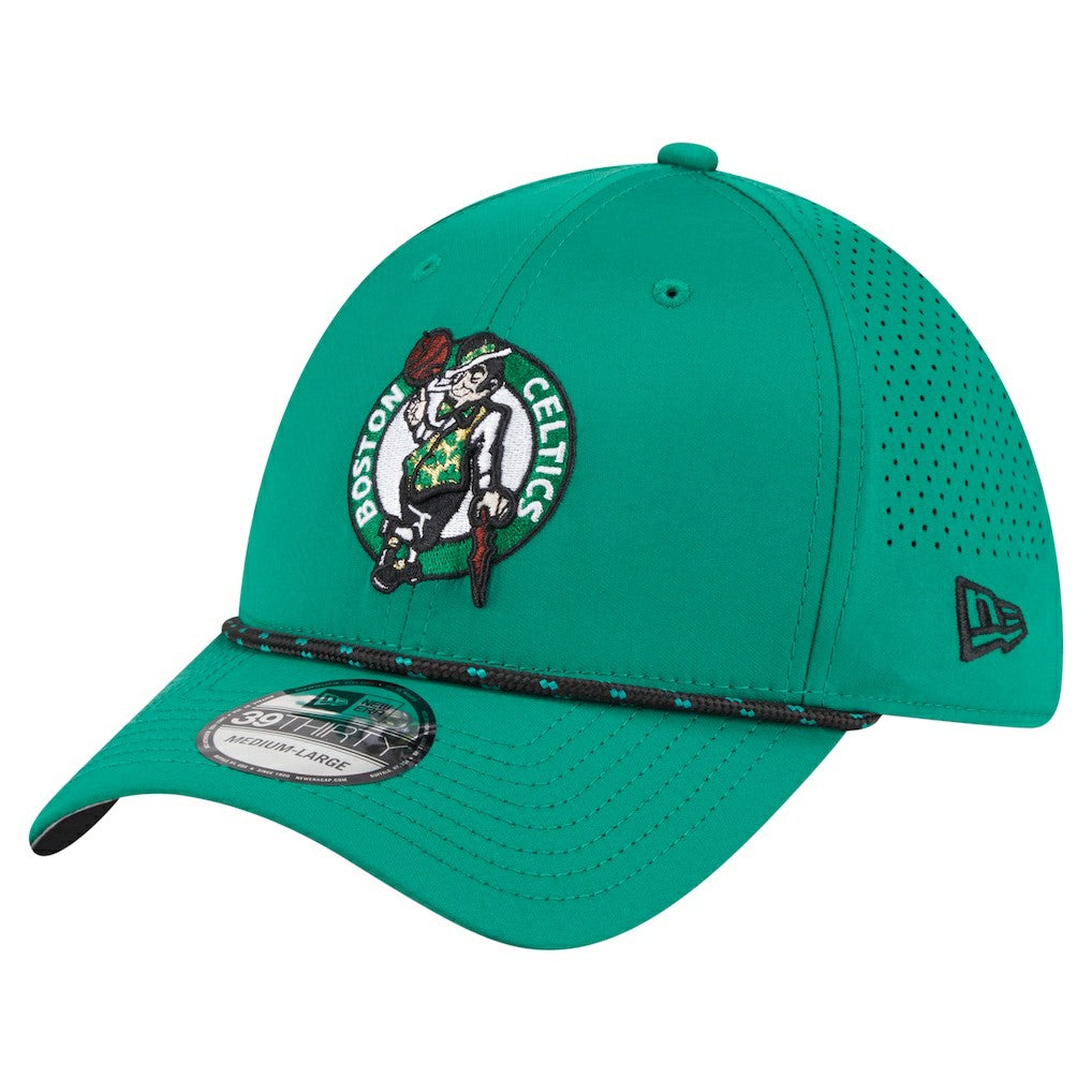 Boston Celtics Featherweight Poly Rope Flex 39Thirty Hat Kelly Green