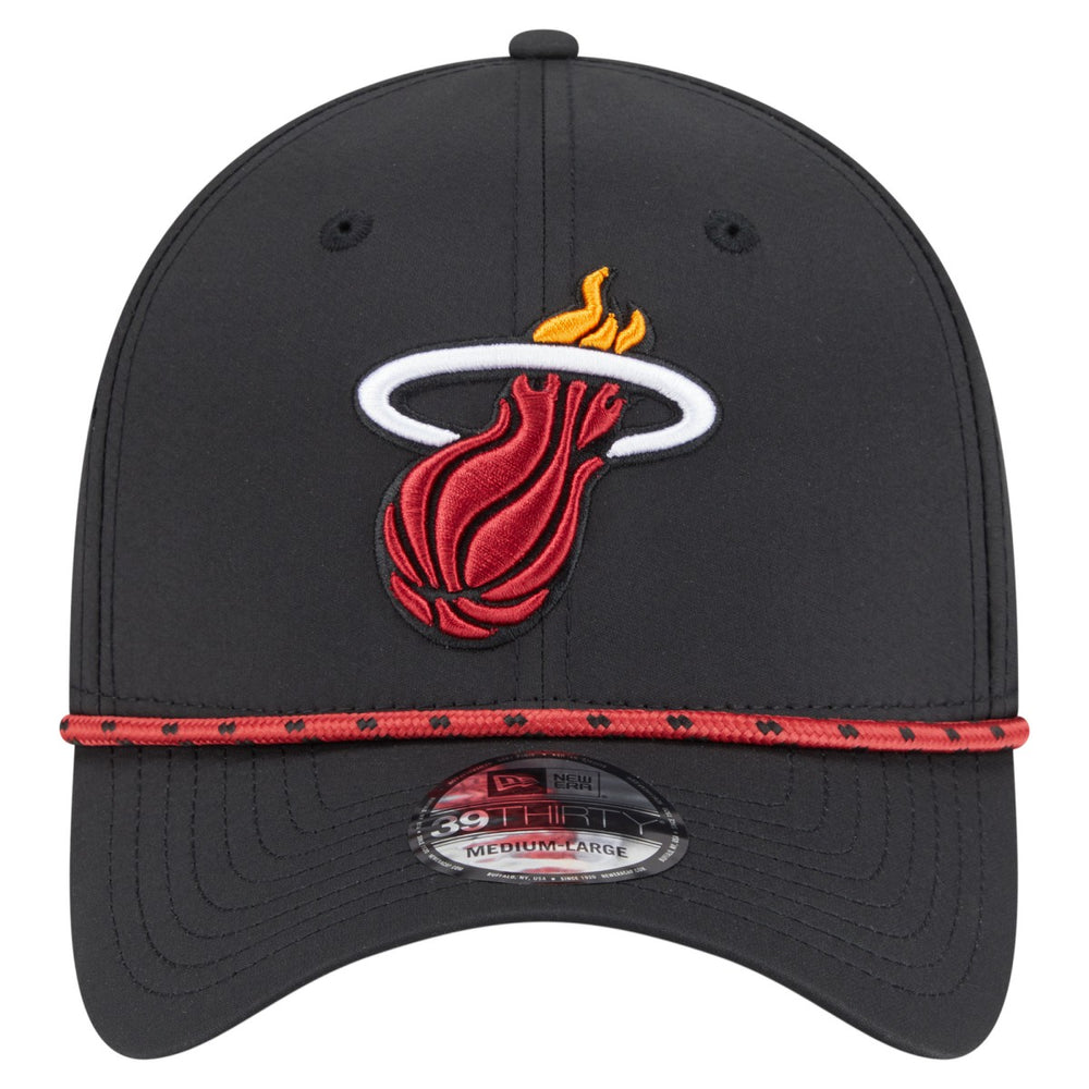 Miami Heat Featherweight Poly Rope Flex 39Thirty Hat Black