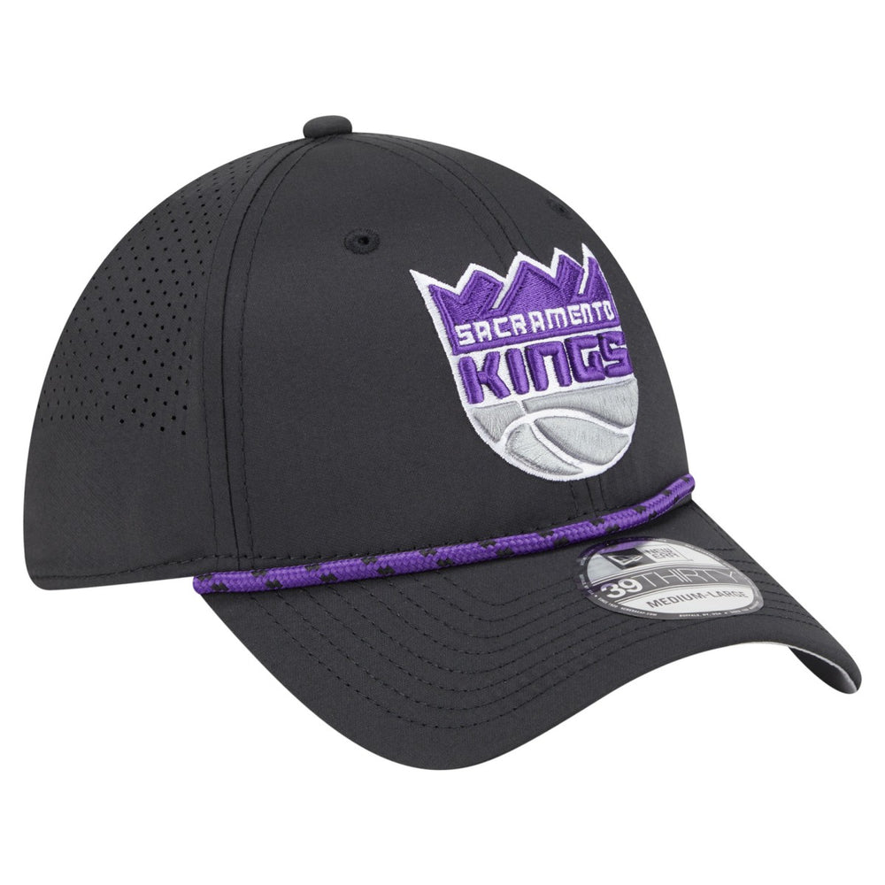 Sacramento Kings Featherweight Poly Rope Flex 39Thirty Hat Black