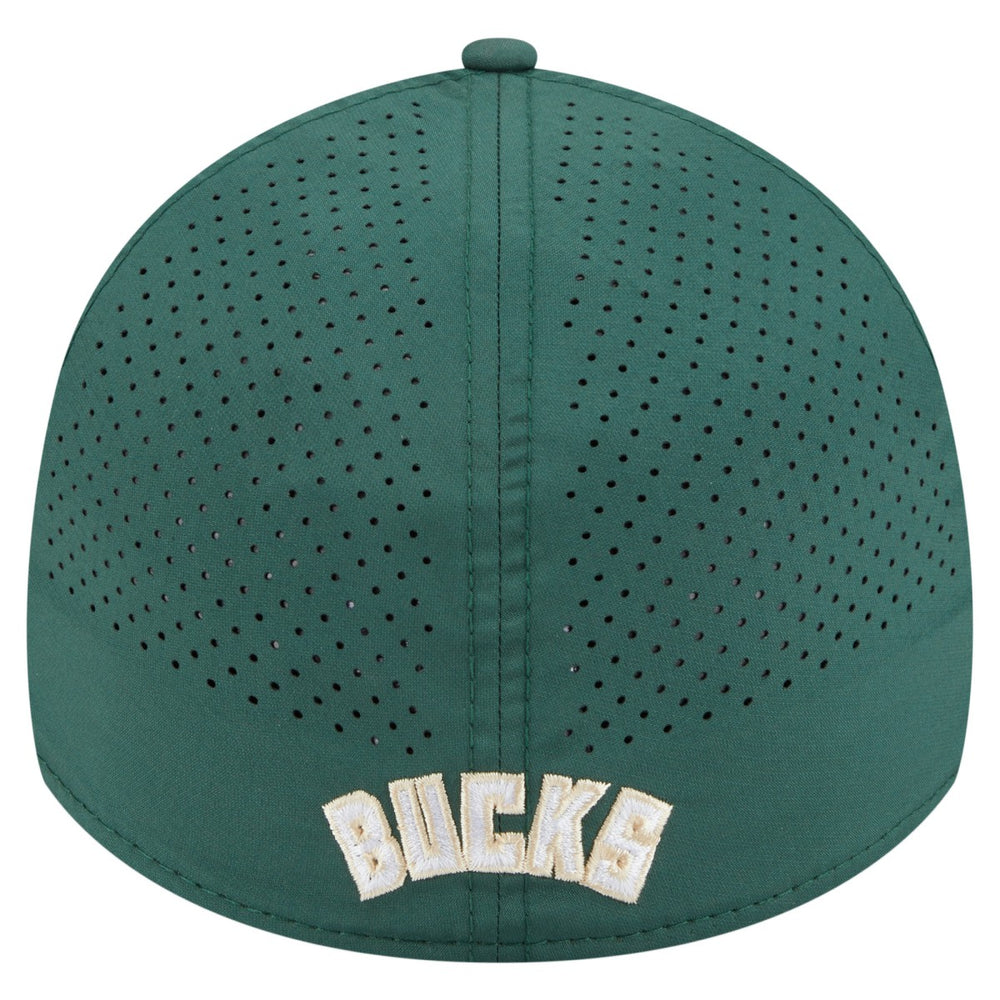 Milwaukee Bucks Featherweight Poly Rope Flex 39Thirty Hat Hunter Green