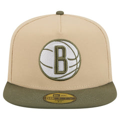 Brooklyn Nets Color Pack Two-Tone 59FIFTY A-Frame Fitted Hat Tan