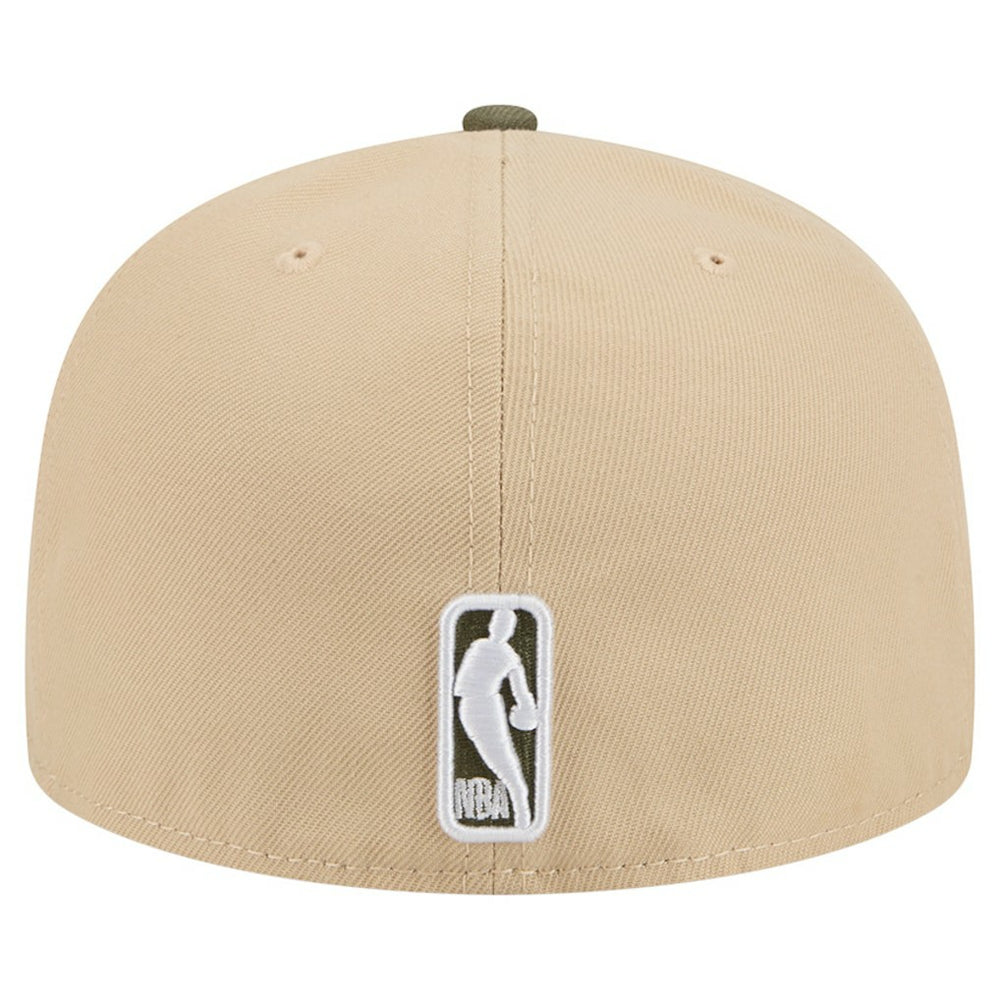 Brooklyn Nets Color Pack Two-Tone 59FIFTY A-Frame Fitted Hat Tan