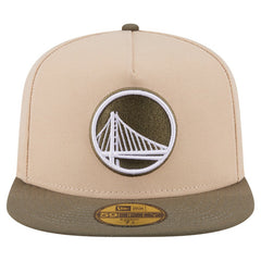 Golden State Warriors Color Pack Two-Tone 59FIFTY A-Frame Fitted Hat Tan