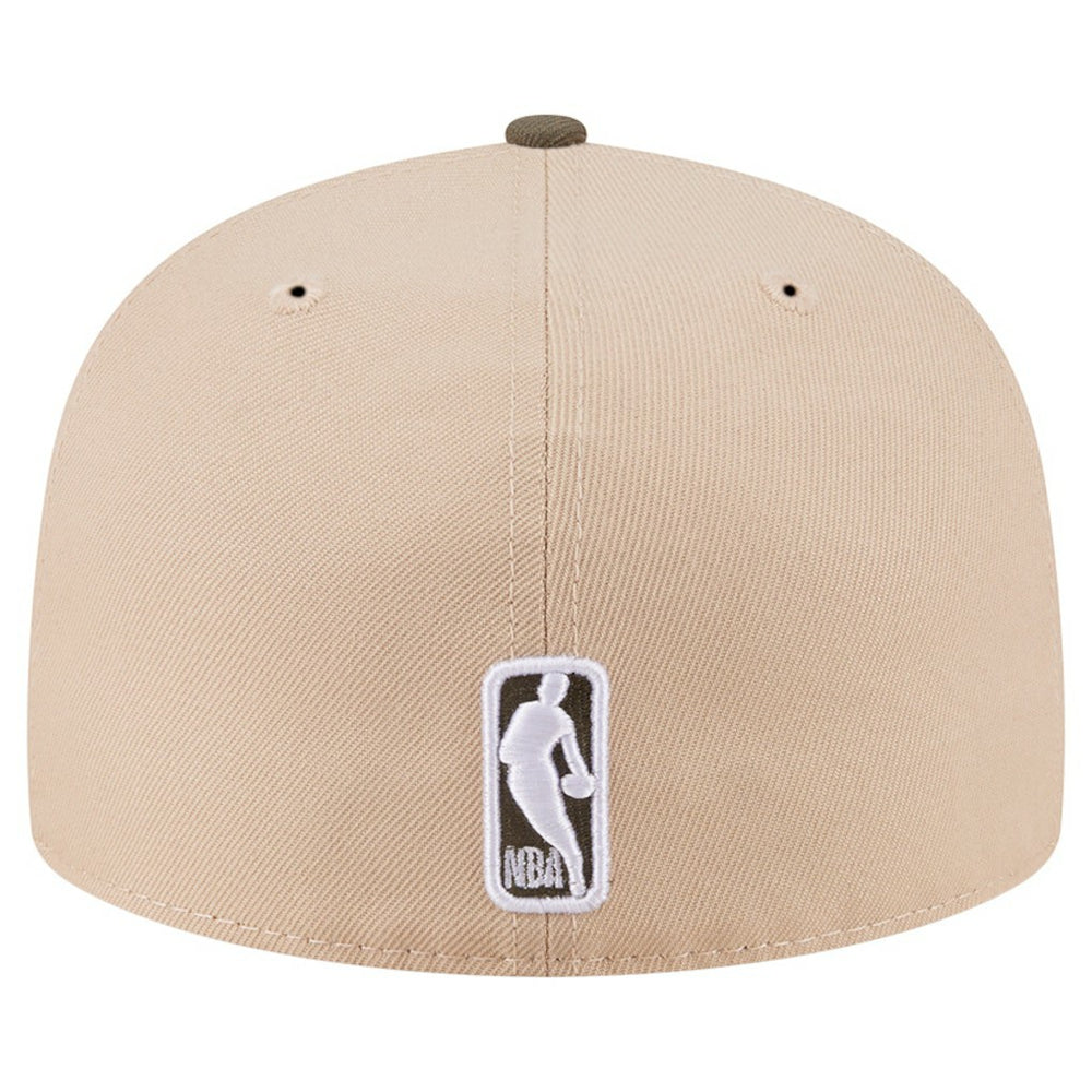 Golden State Warriors Color Pack Two-Tone 59FIFTY A-Frame Fitted Hat Tan