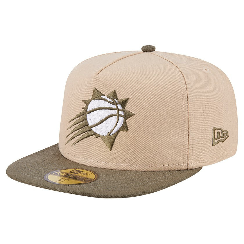 Phoenix Suns Color Pack Two-Tone 59FIFTY A-Frame Fitted Hat Tan