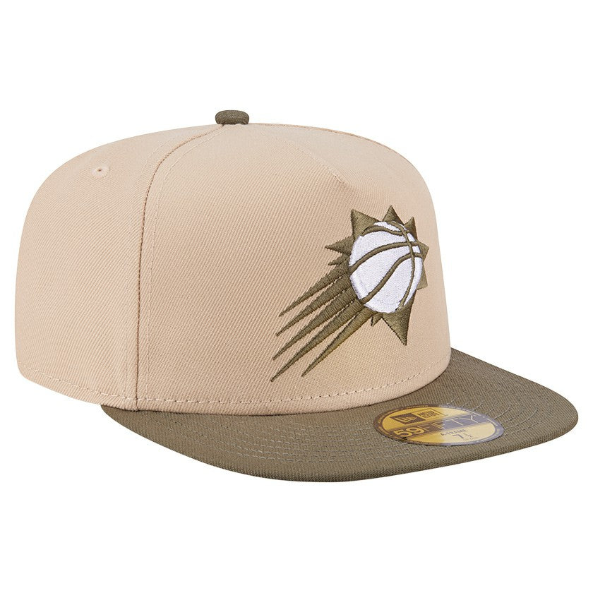 Phoenix Suns Color Pack Two-Tone 59FIFTY A-Frame Fitted Hat Tan