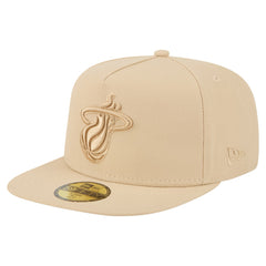 Miami Heat Color Pack A-Frame 59FIFTY Fitted Hat Khaki