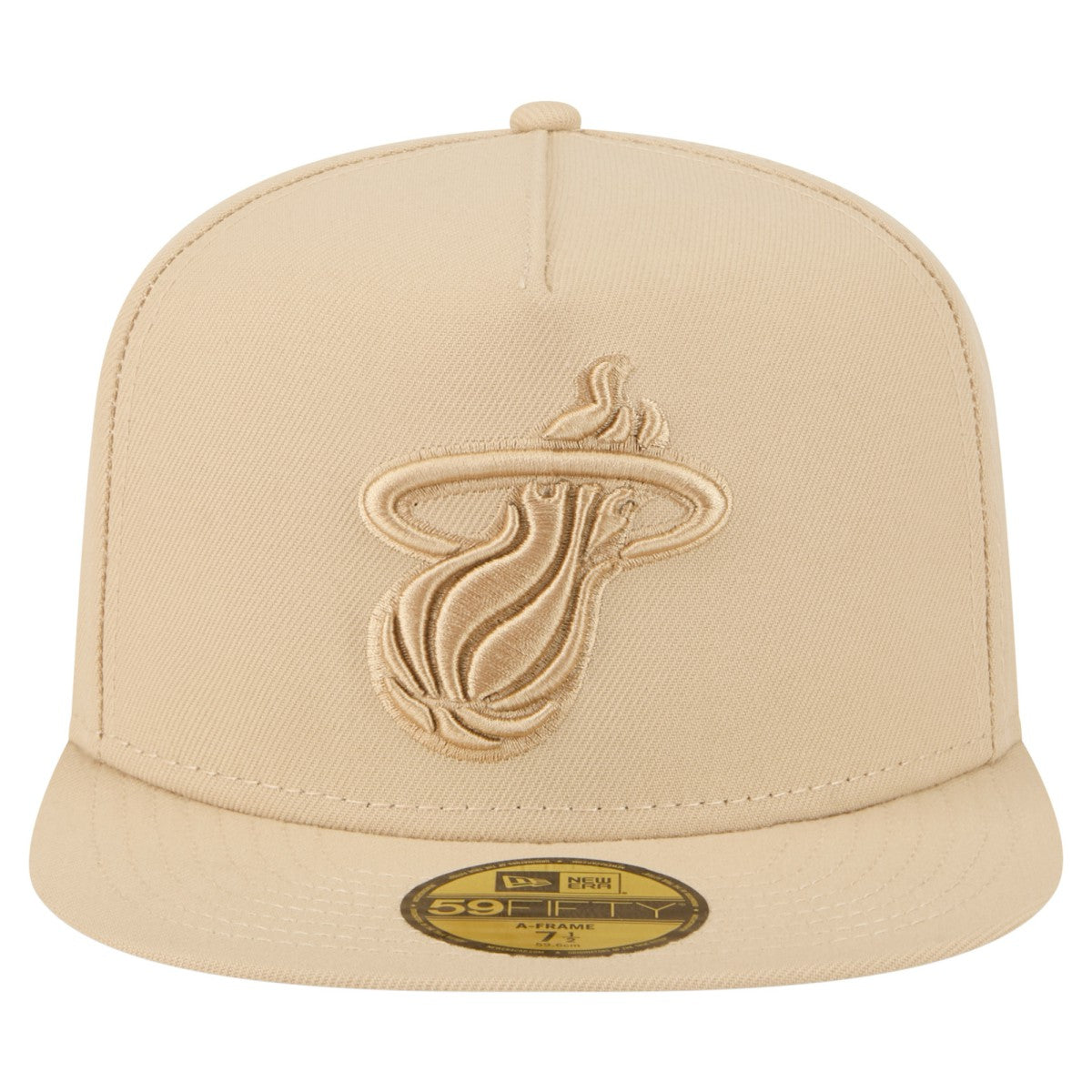 Miami Heat Color Pack A-Frame 59FIFTY Fitted Hat Khaki