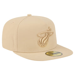 Miami Heat Color Pack A-Frame 59FIFTY Fitted Hat Khaki