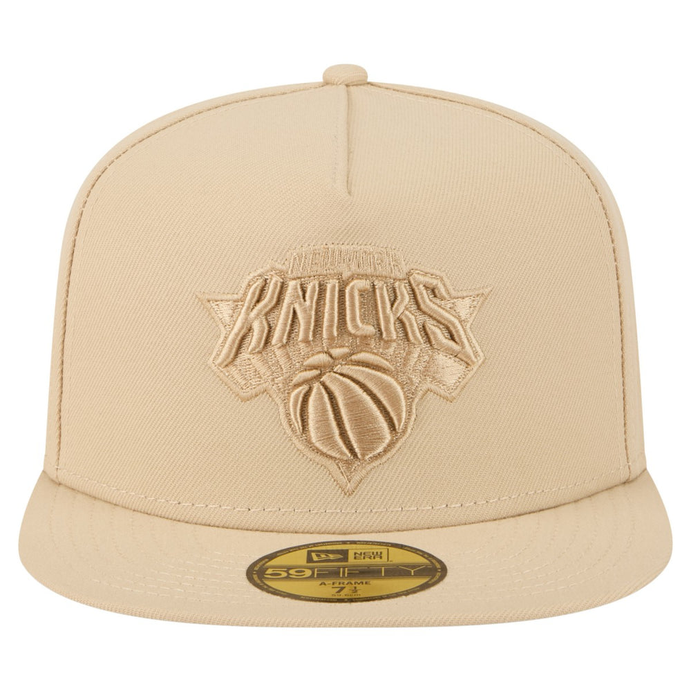 New York Knicks Color Pack A-Frame 59FIFTY Fitted Hat Khaki
