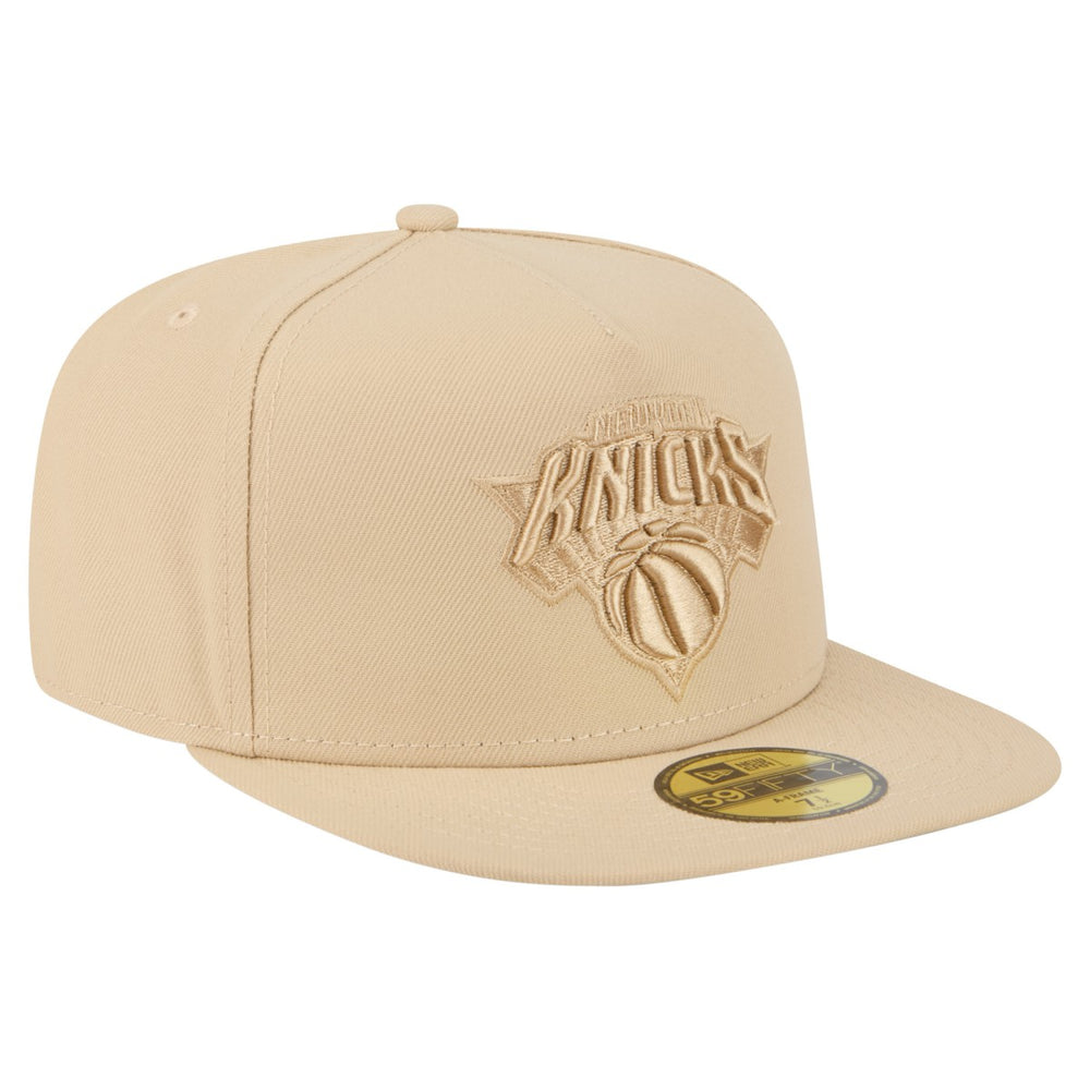 New York Knicks Color Pack A-Frame 59FIFTY Fitted Hat Khaki