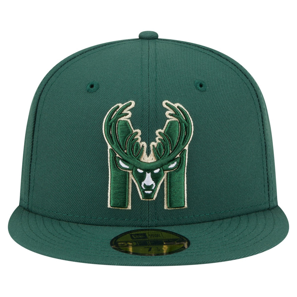 Milwaukee Bucks Deceptor 59FIFTY Fitted Hat Hunter Green