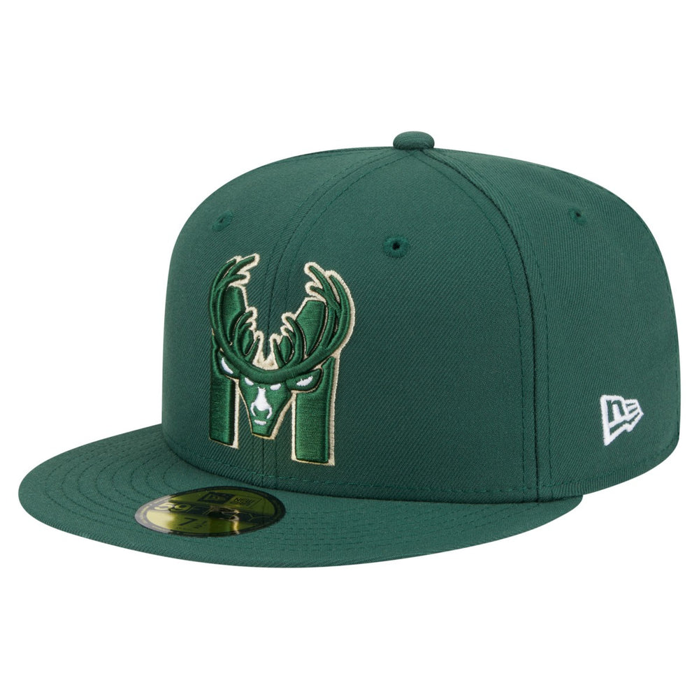 Milwaukee Bucks Deceptor 59FIFTY Fitted Hat Hunter Green