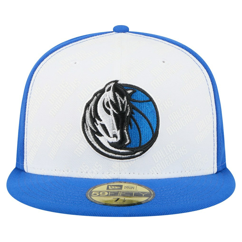 Dallas Mavericks Repeat 59Fifty Fitted Hat White/Blue