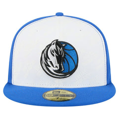 Dallas Mavericks Repeat 59Fifty Fitted Hat White/Blue