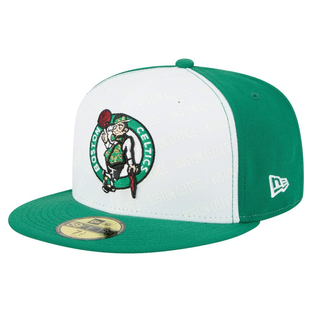 Boston Celtics Repeat 59Fifty Fitted Hat White/Kelly Green