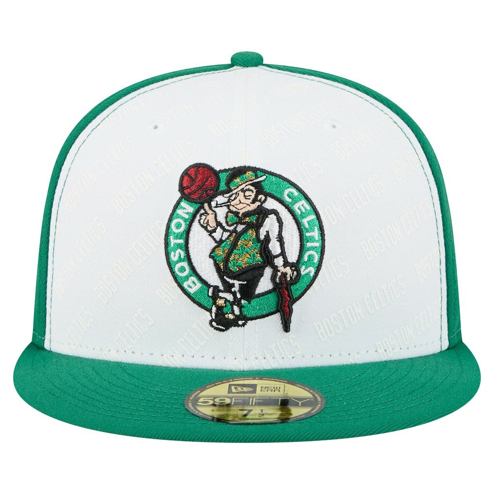 Boston Celtics Repeat 59Fifty Fitted Hat White/Kelly Green
