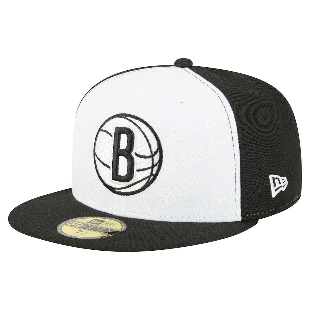 Brooklyn Nets Repeat 59Fifty Fitted Hat White/Black