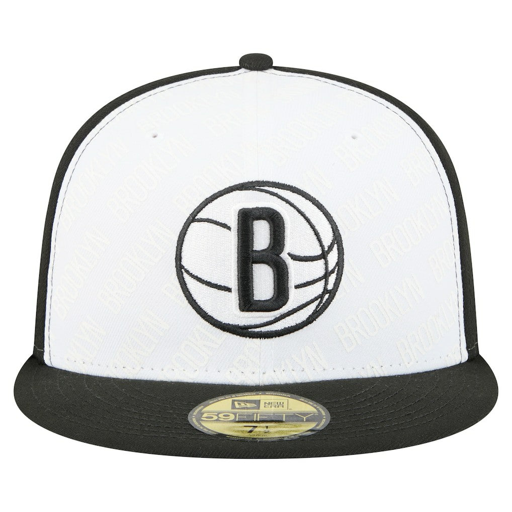 Brooklyn Nets Repeat 59Fifty Fitted Hat White/Black