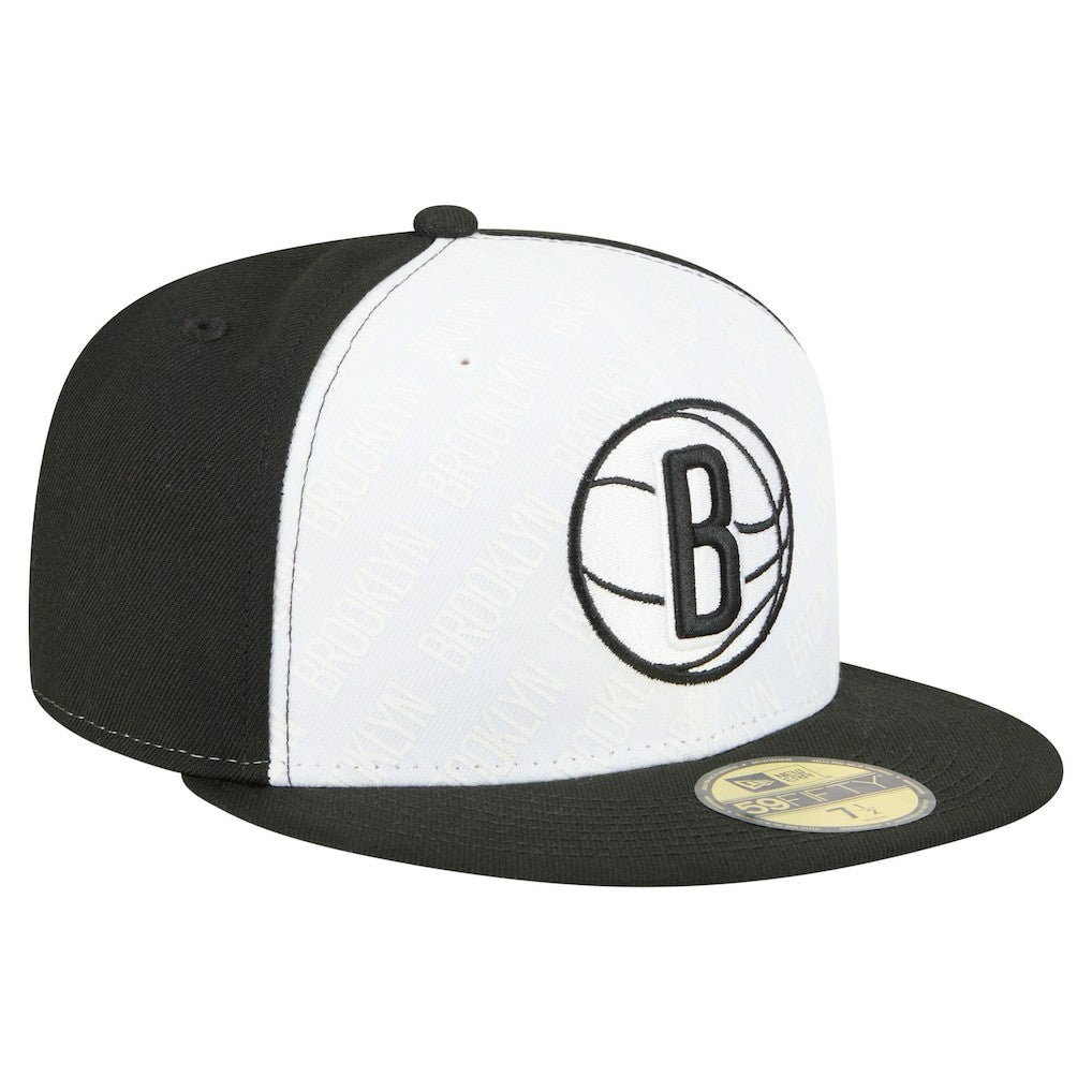 Brooklyn Nets Repeat 59Fifty Fitted Hat White/Black