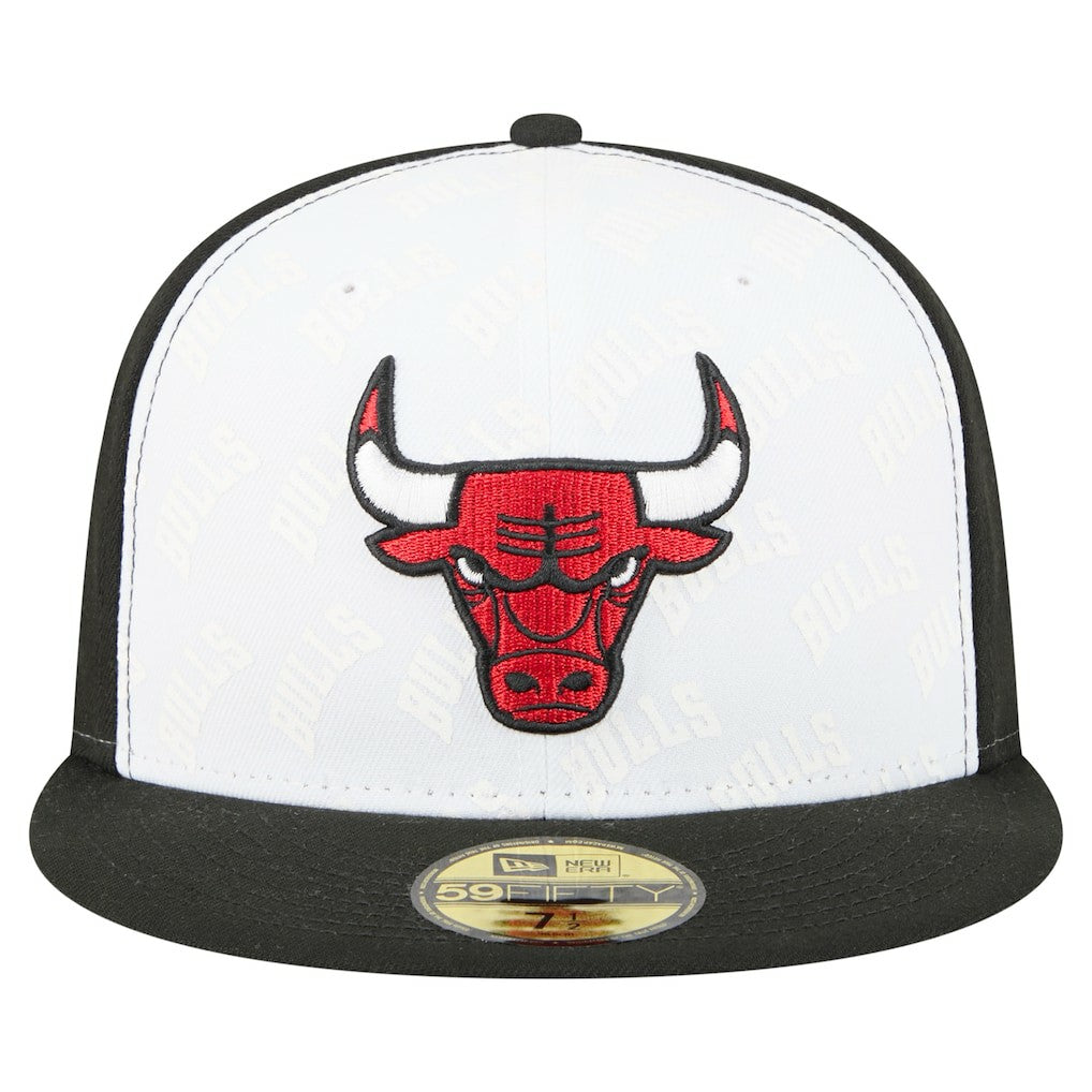 Chicago Bulls Repeat 59Fifty Fitted Hat White/Black