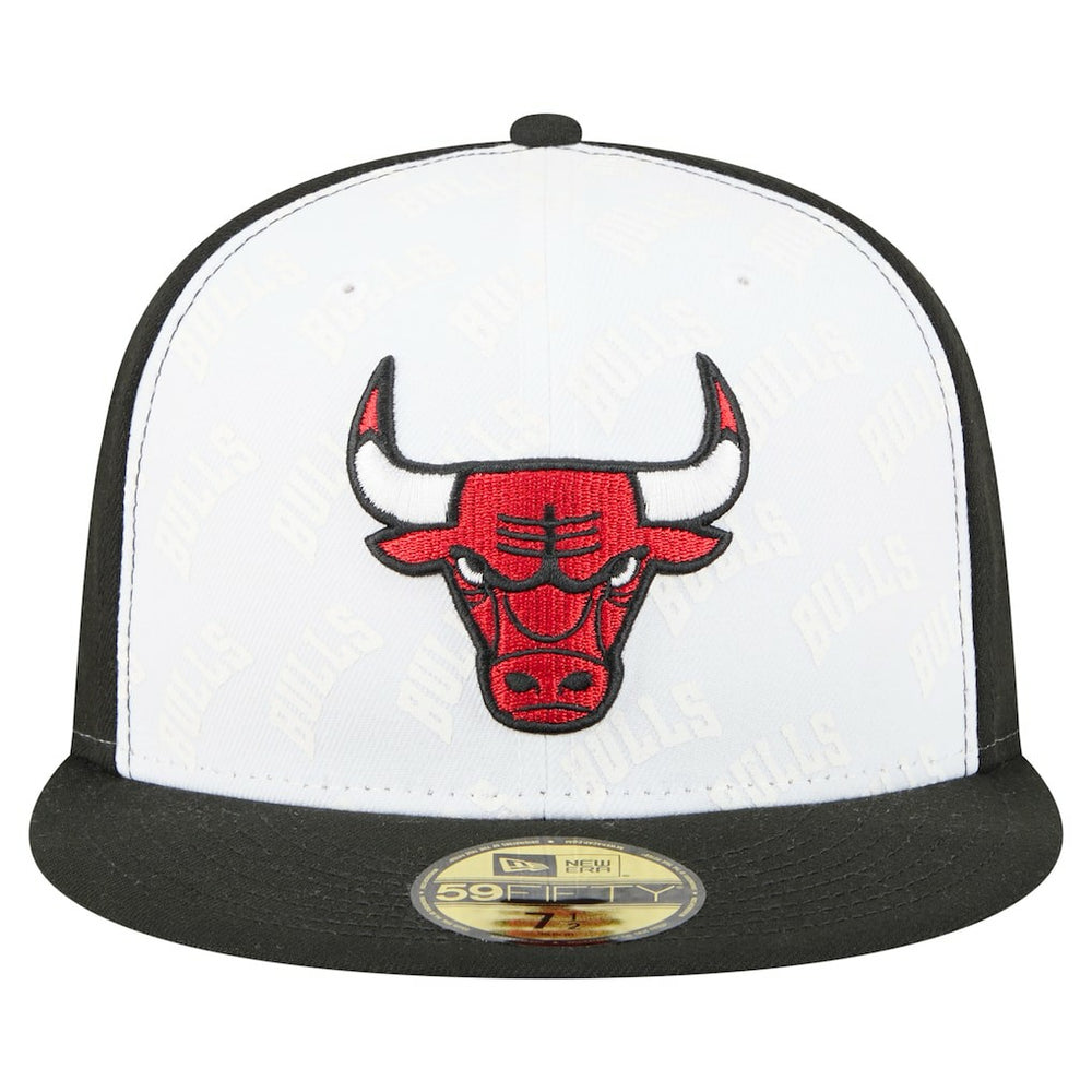Chicago Bulls Repeat 59Fifty Fitted Hat White/Black