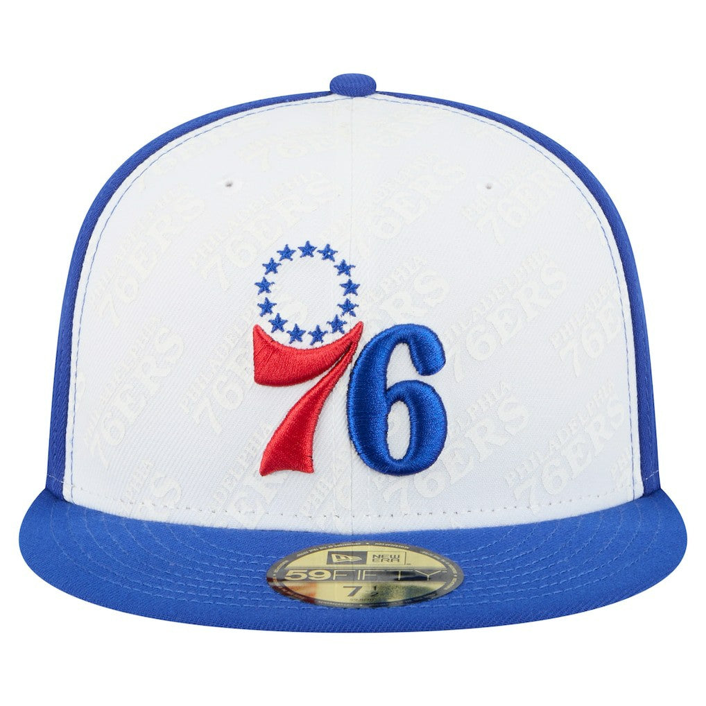 Philadelphia 76ers Repeat 59Fifty Fitted Hat White/Royal