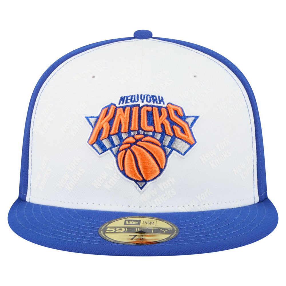 New York Knicks Repeat 59Fifty Fitted Hat White/Blue