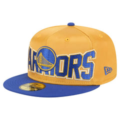 Golden State Warriors Satin Two-Tone 59FIFTY Fitted Hat Gold/Royal