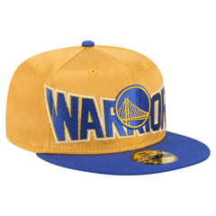 Golden State Warriors Satin Two-Tone 59FIFTY Fitted Hat Gold/Royal