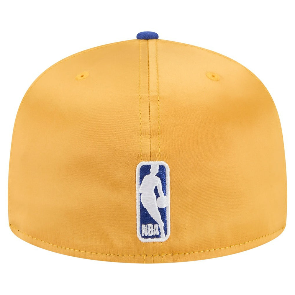Golden State Warriors Satin Two-Tone 59FIFTY Fitted Hat Gold/Royal