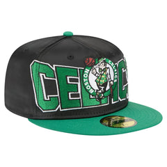 Boston Celtics Satin Two-Tone 59FIFTY Fitted Hat Black/Kelly Green