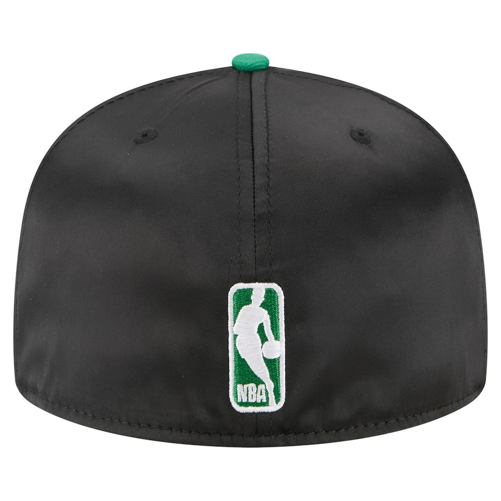 Boston Celtics Satin Two-Tone 59FIFTY Fitted Hat Black/Kelly Green