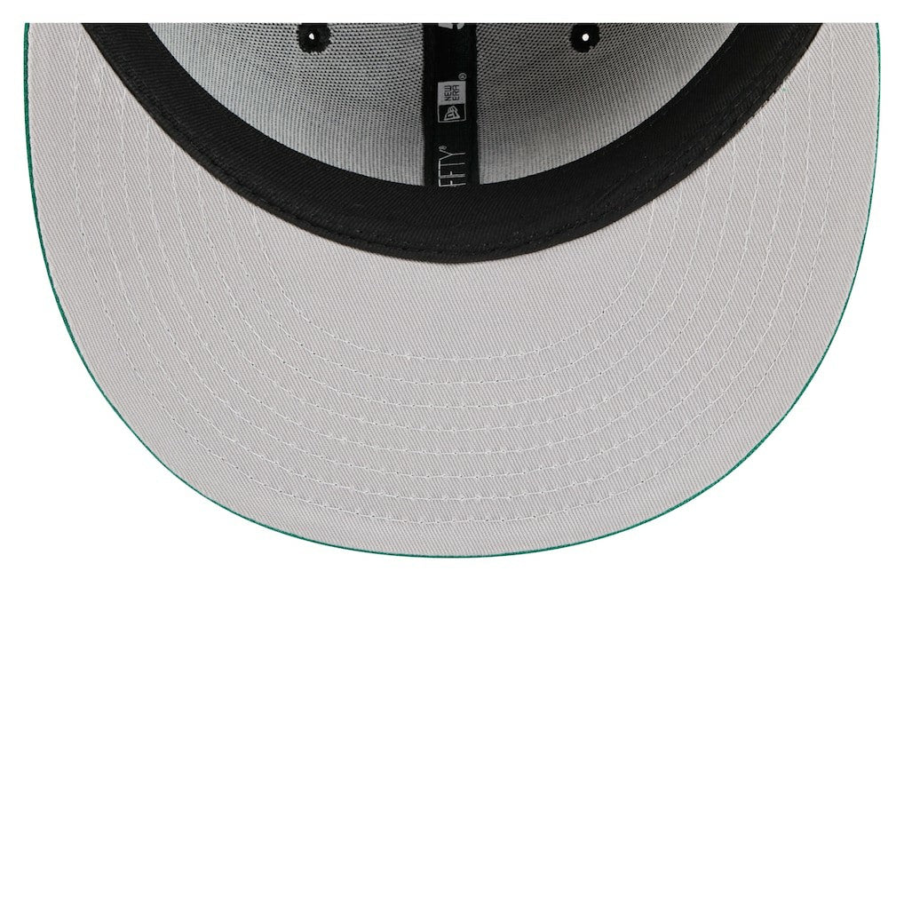 Boston Celtics Satin Two-Tone 59FIFTY Fitted Hat Black/Kelly Green