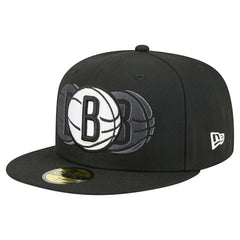 Brooklyn Nets Tri-Hit 59Fifty Fitted Hat Black